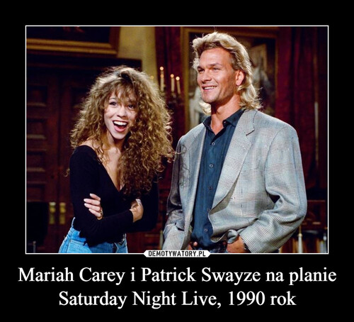 Mariah Carey i Patrick Swayze na planie Saturday Night Live, 1990 rok
